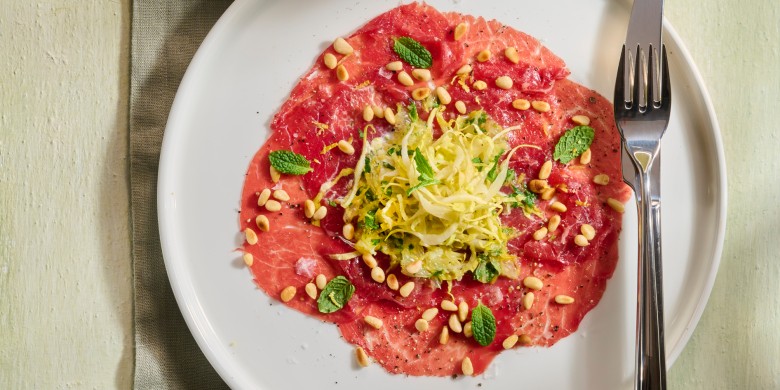 Carpaccio met citroensalsa 