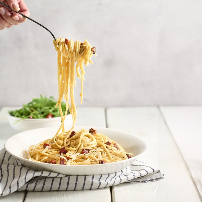 Spaghetti carbonara met chorizo