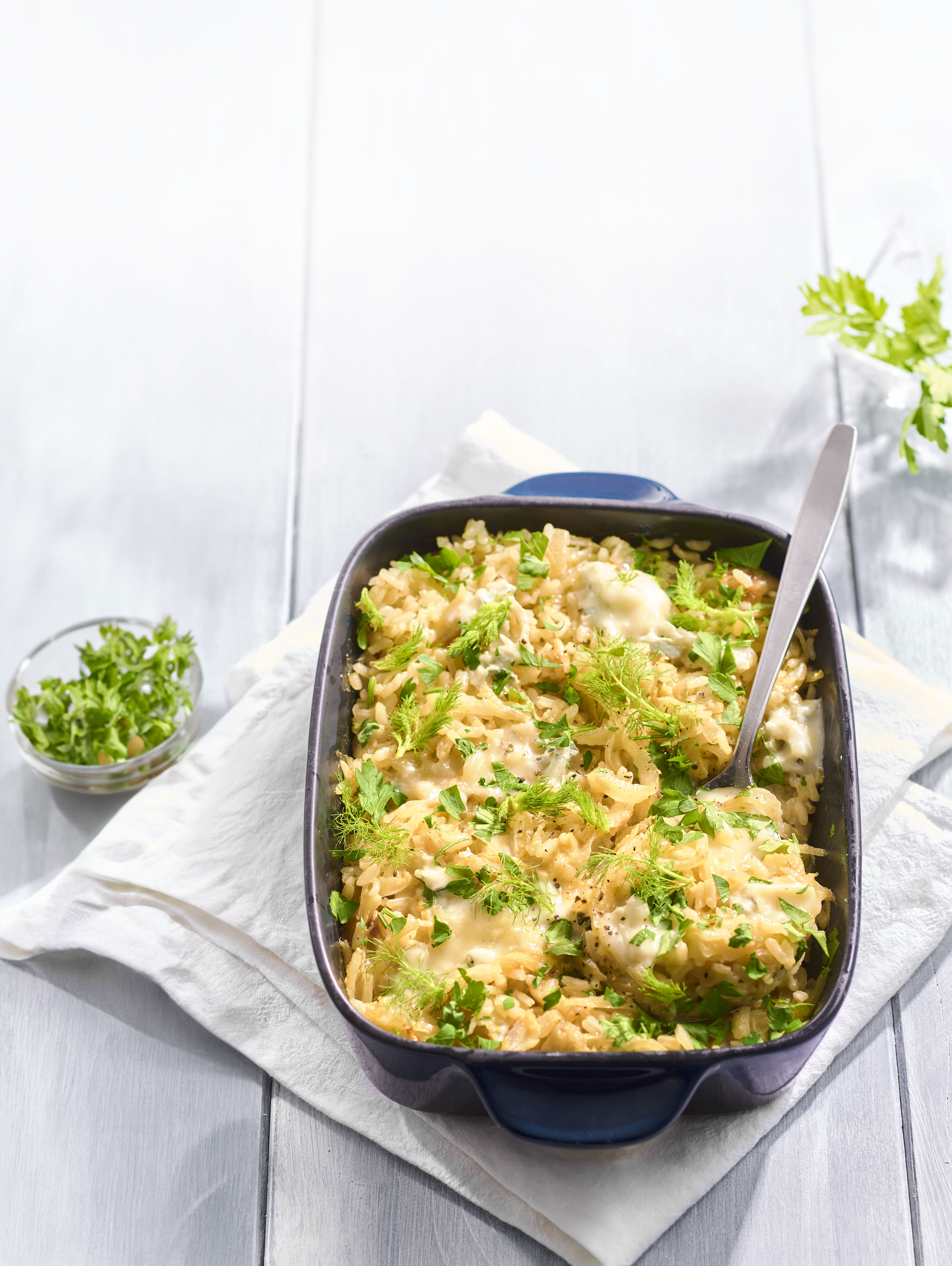 Ovenrisotto met venkel en gorgonzola