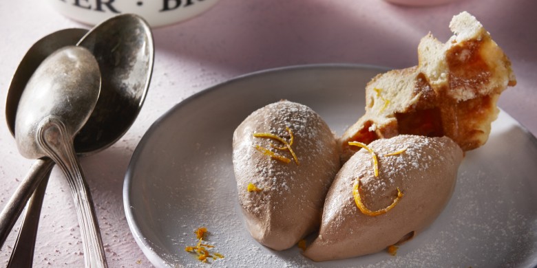 Luikse wafel met chocolademousse