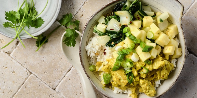 Vegan ‘kip-kerrie’ 