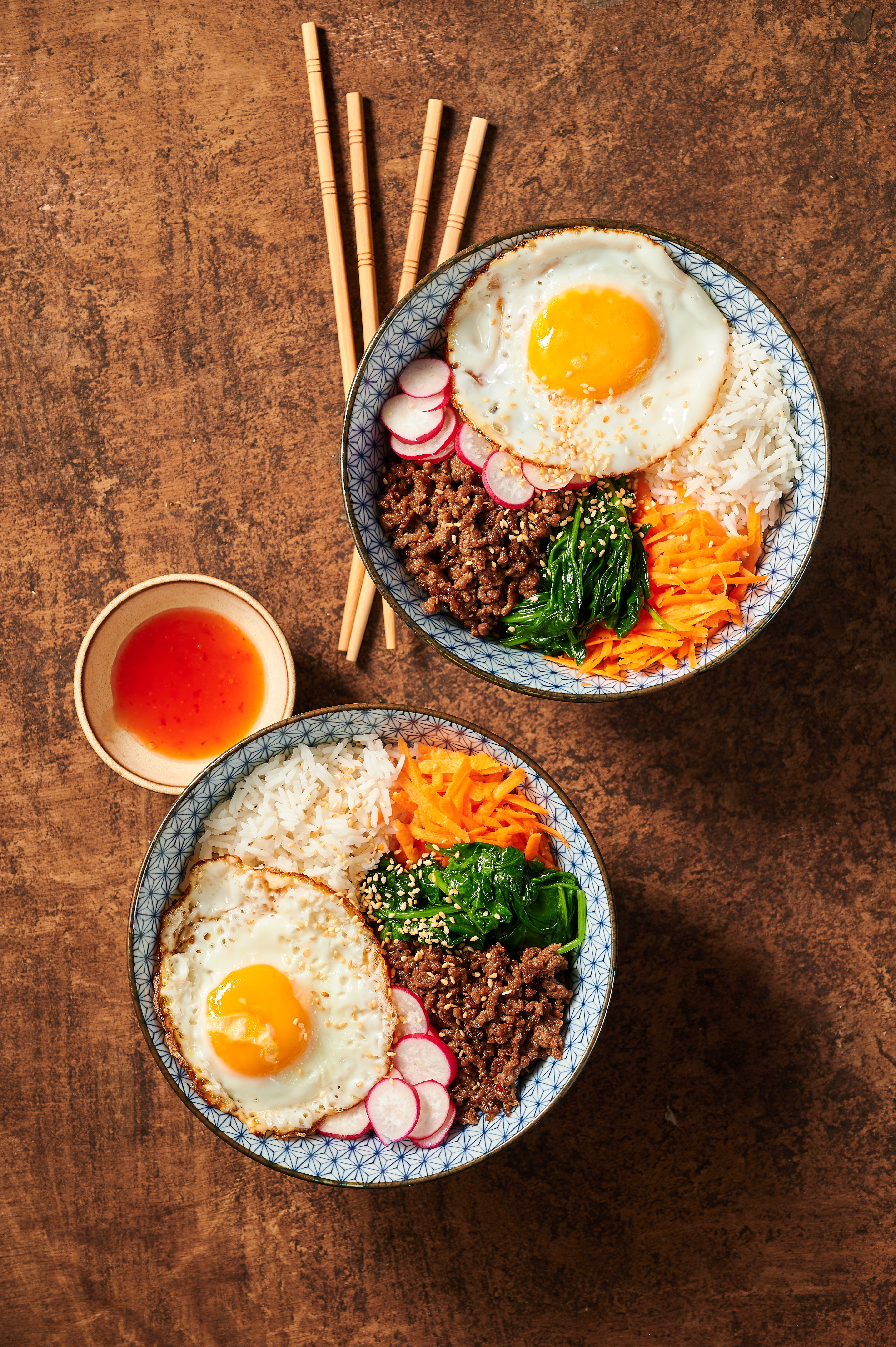 Bibimbap beef bowl