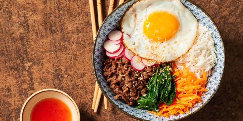 Bibimbap beef bowl