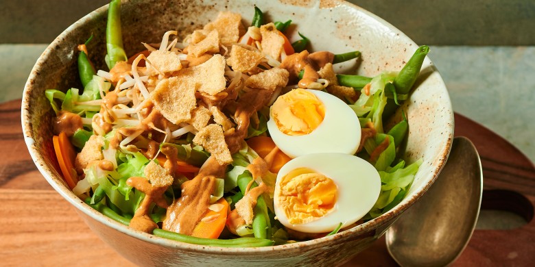 Gado gado met pindadressing 