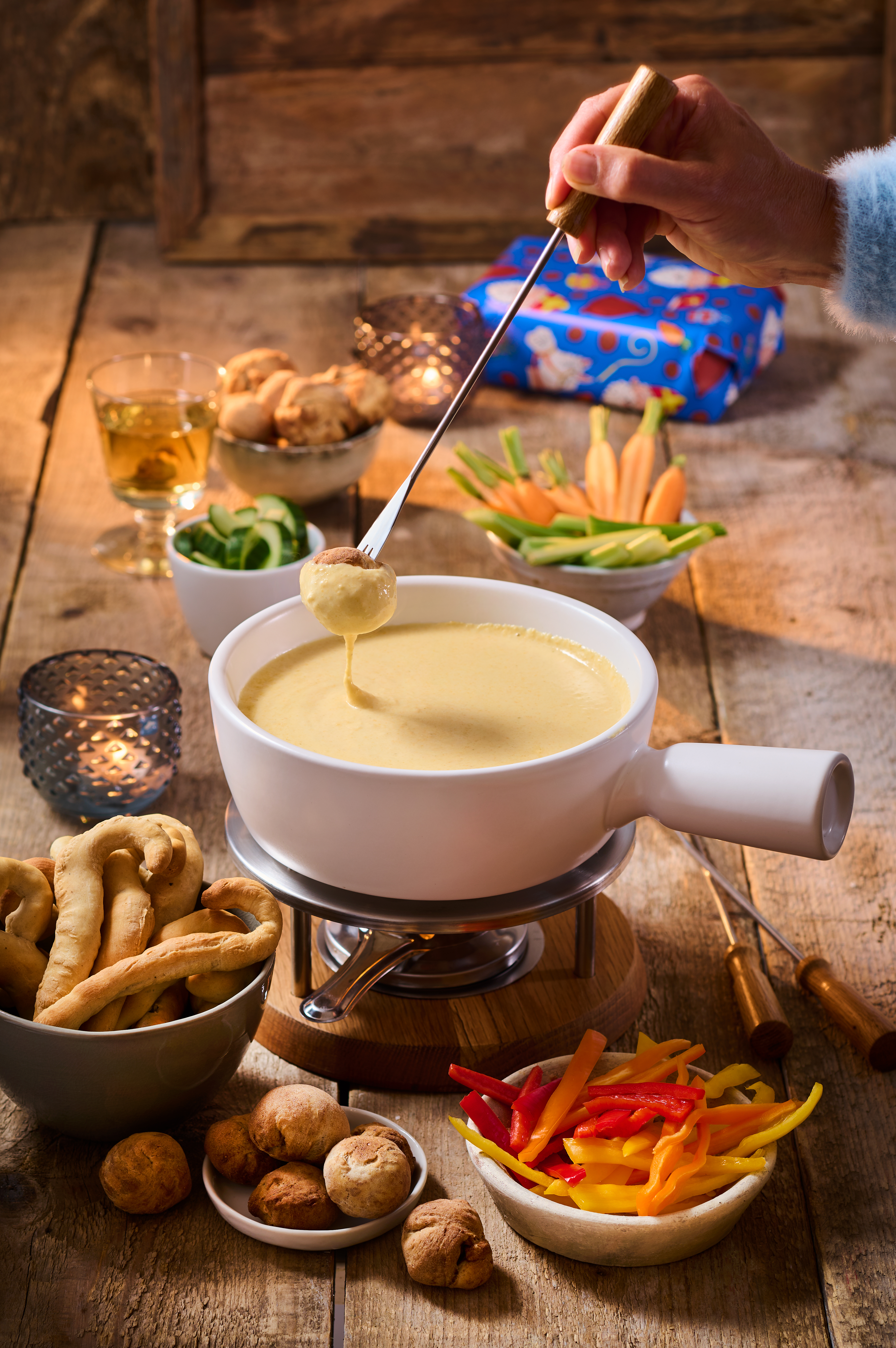 Sinterkaas­fondue met hartige kruidnoten