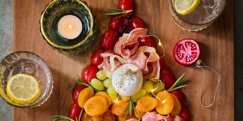 Kerstboom borrelplank