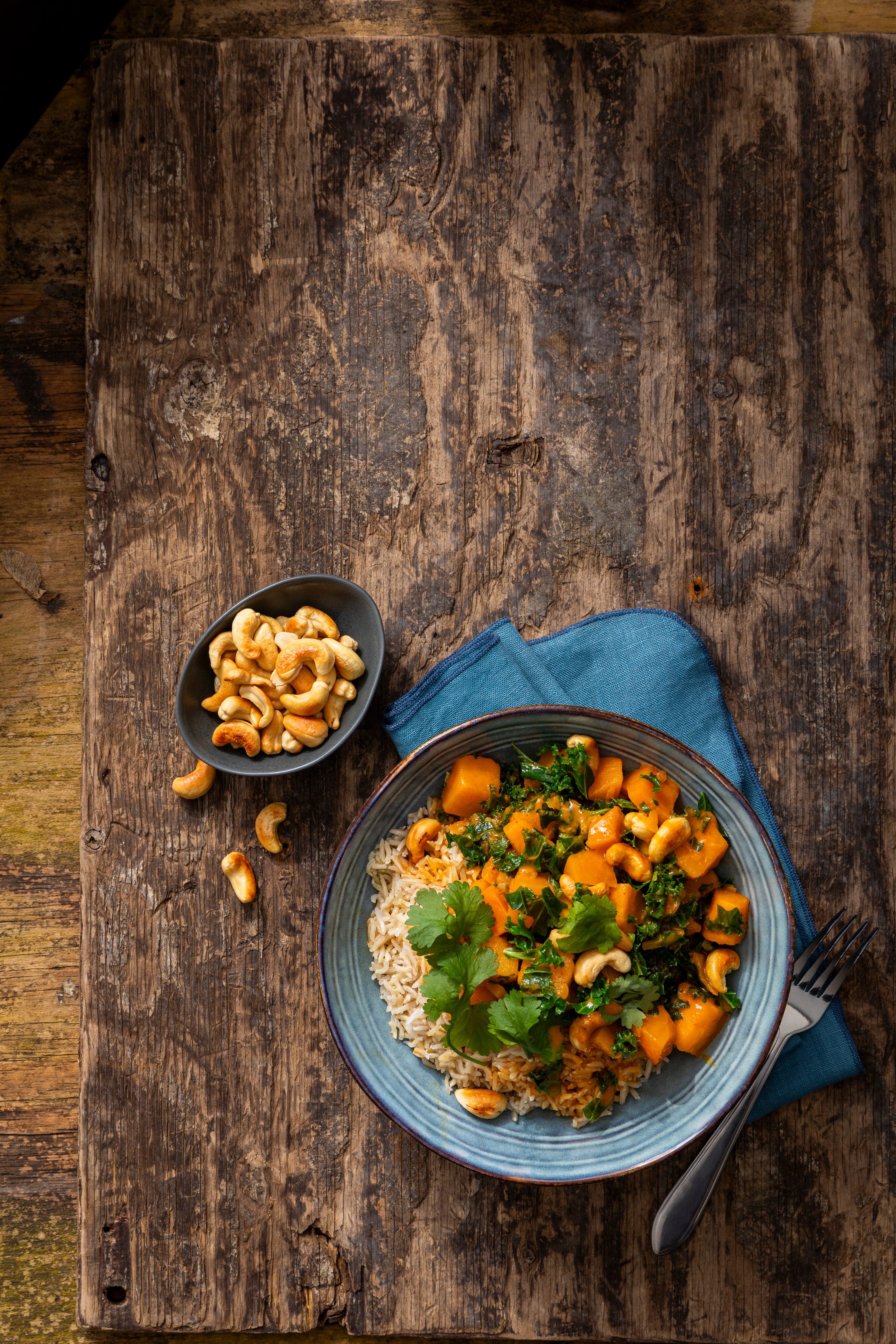 Pompoencurry met boerenkool