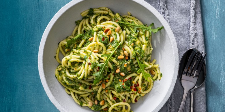 Vegan pasta pesto