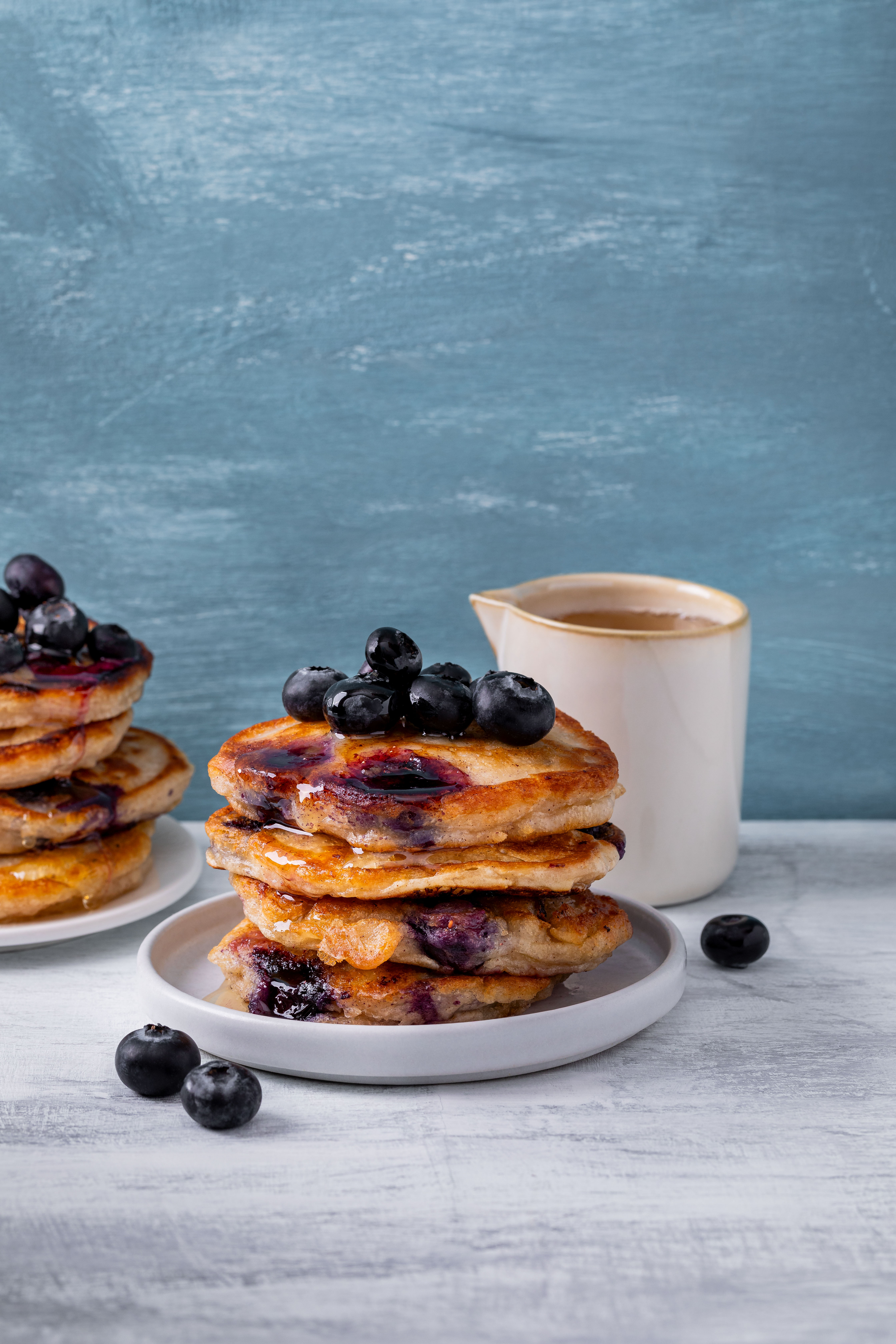 Bananenpannenkoekjes met blauwe bessen