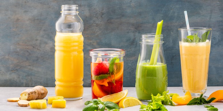 Aardbei-basilicumwater