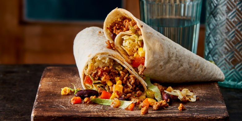 Mexicaanse wraps met vegetarisch gehakt