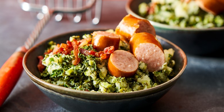 Boerenkoolstamppot met spek