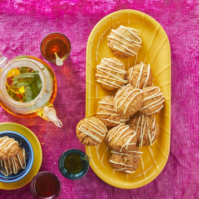 Pindakoekjes met witte chocolade