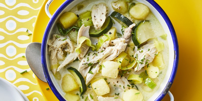 Aardappel-kippannetje met groenten