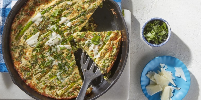 Frittata met groene asperges