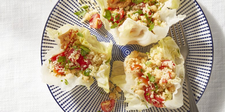 Slawraps met peterselie-kikkererwtencouscous