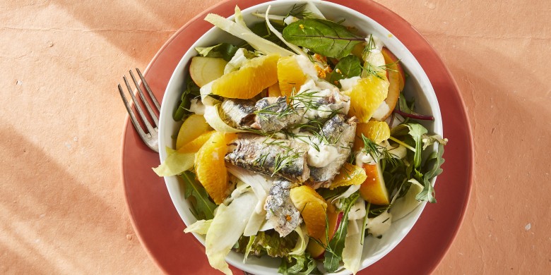 Salade met sardientjes