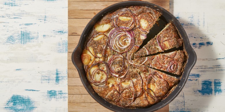 Aardappeltortilla van de BBQ