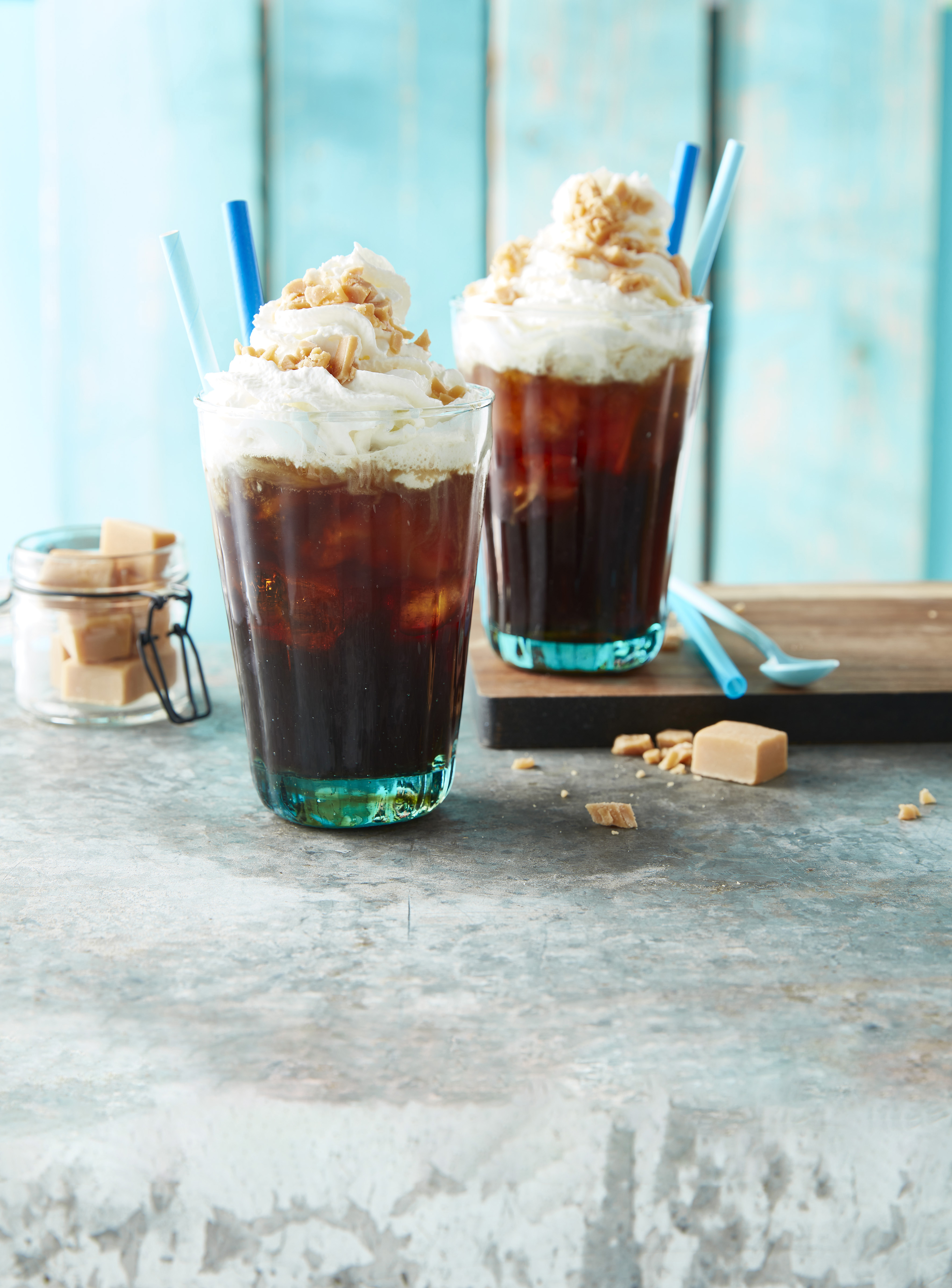 Iced coffee caramel