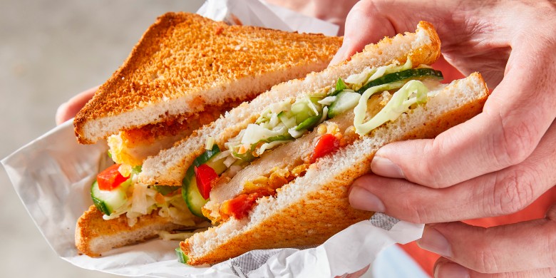 Krokante kipsandwich