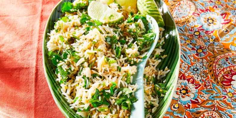 Gebakken gember-korianderrijst met sesam