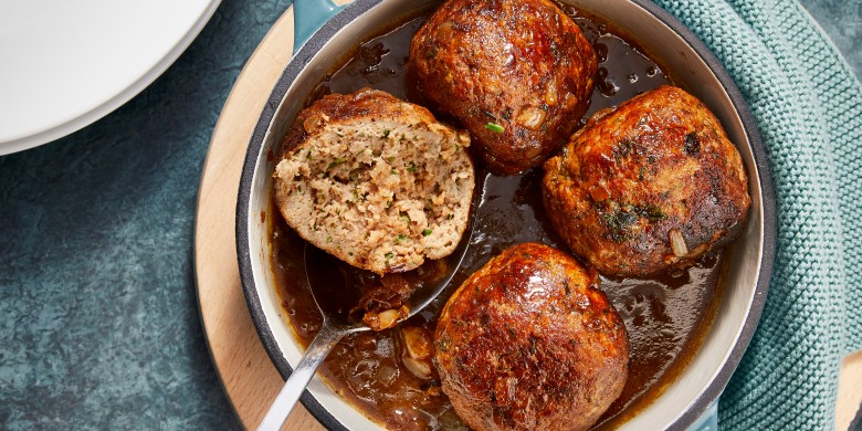 Oma’s gehaktballen met appelstroopjus