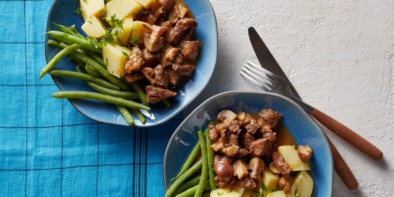 Stoofvlees met peterselieaardappeltjes