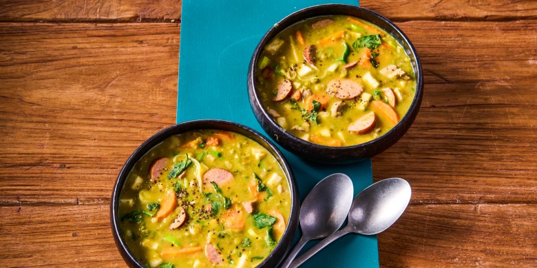 Erwtensoep uit de slowcooker