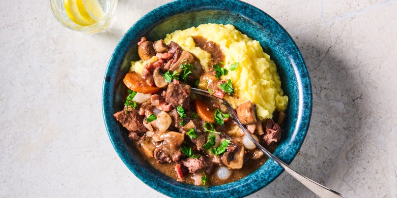 Boeuf bourguignon uit de snelkookpan