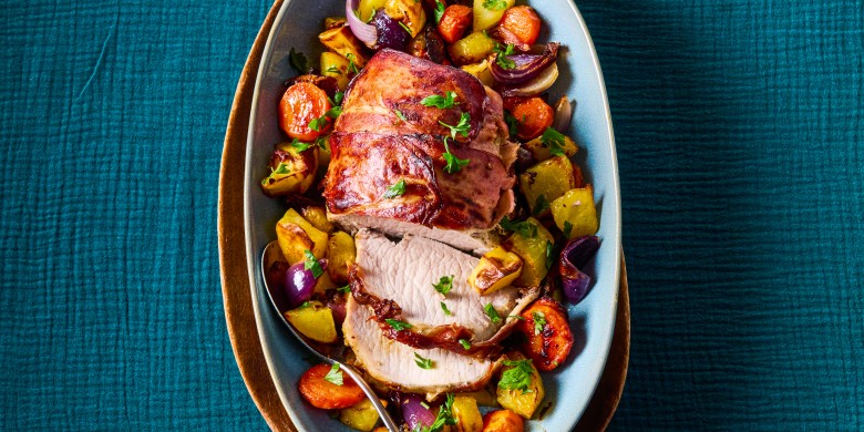 Rollade met bacon en ui uit de oven