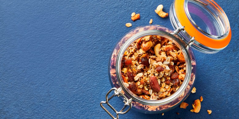 Zelfgemaakte granola