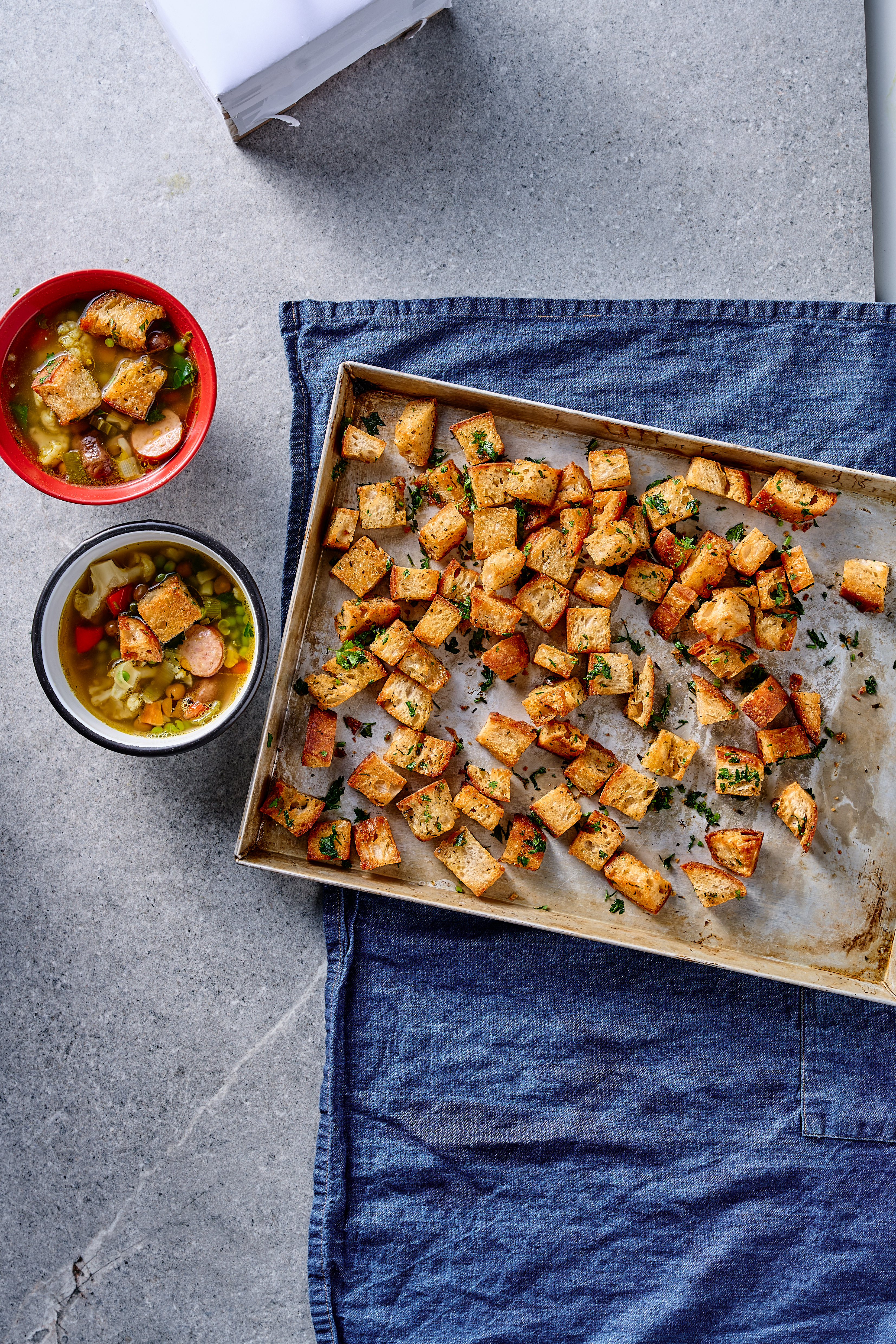 Kruidenbotercroutons