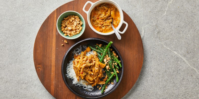 Oesterzwamrendang met pindaboontjes