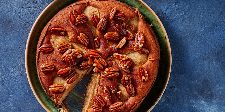 Perencake met pecannoten