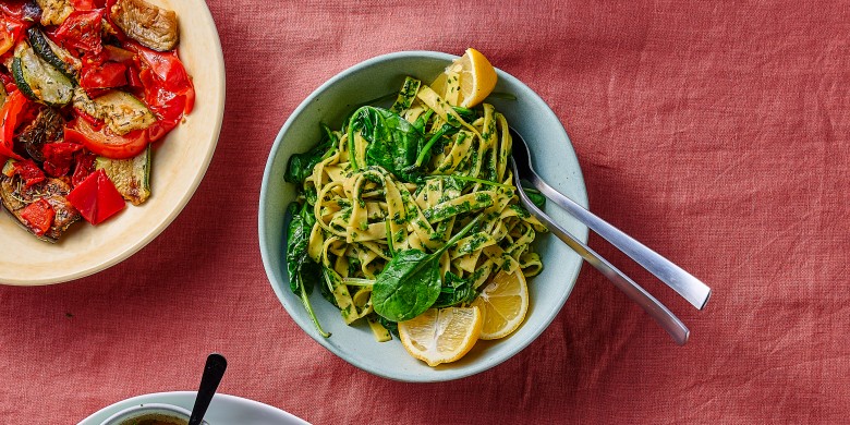 Tagliatelle met spinazie