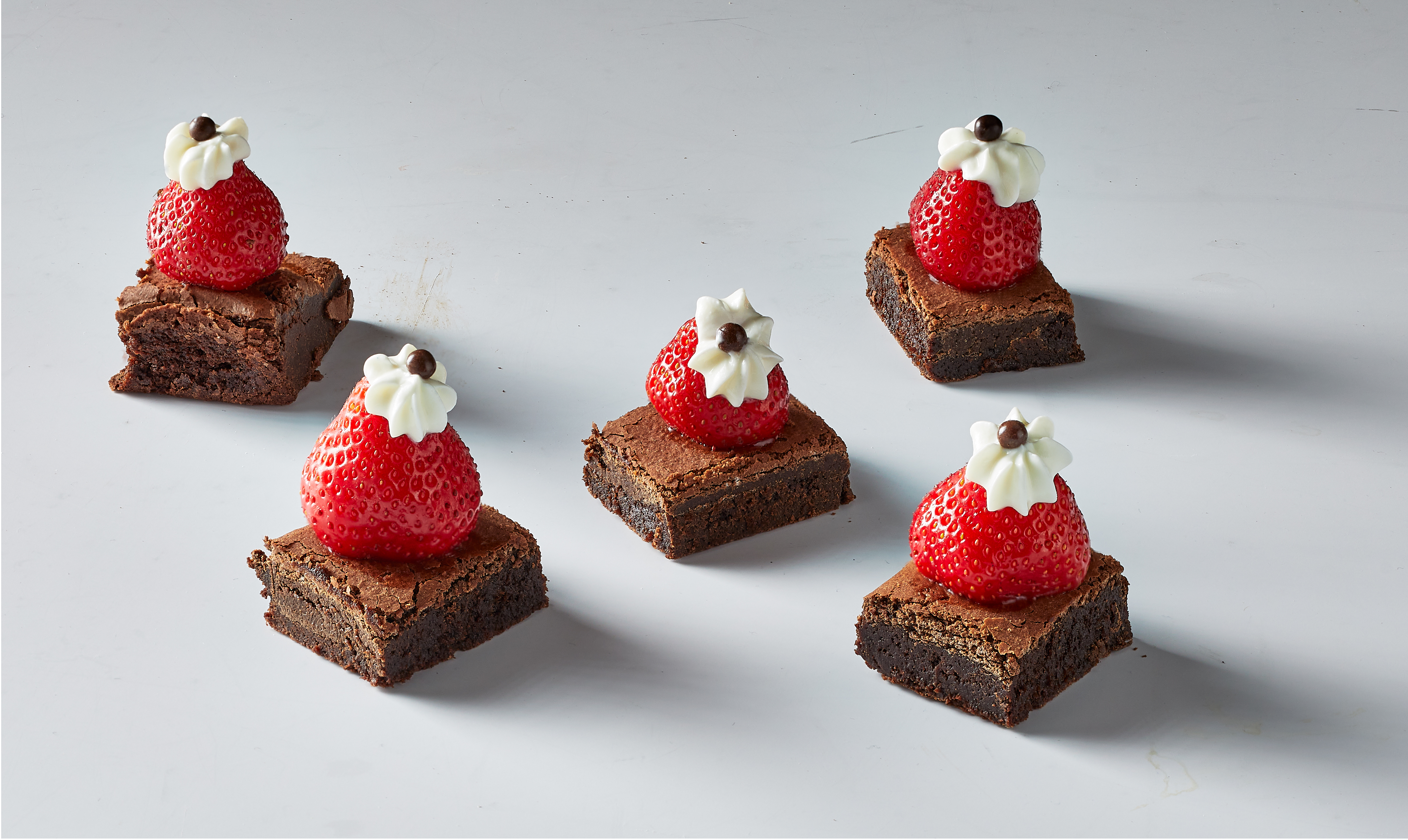 Brownie kerstmutsjes