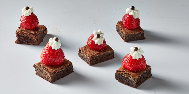 Brownie kerstmutsjes