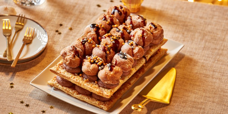 Soezentaart met chocoladecrème