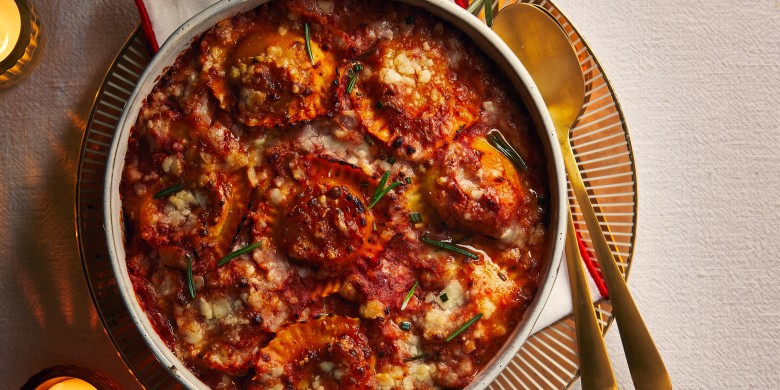 Ravioli-lasagne met ricotta