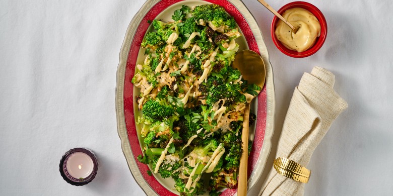 Parmezaanbroccoli met truffelmayonaise