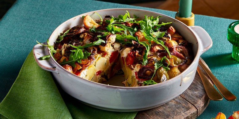 Aardappel-frittata met paprika