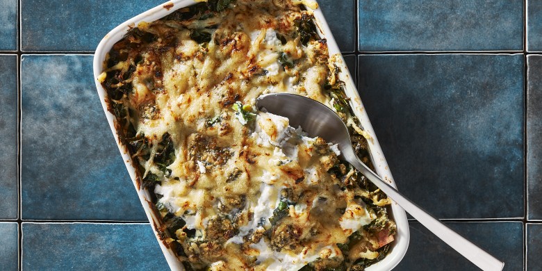 Boerenkoollasagne met drie kazen