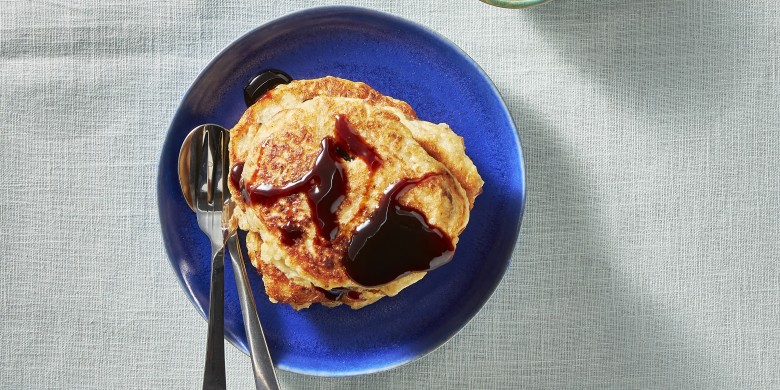 Havermout-appelpannenkoekjes met appelstroop