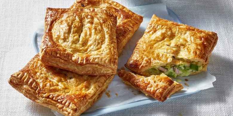 Ham-preipakketjes met salade
