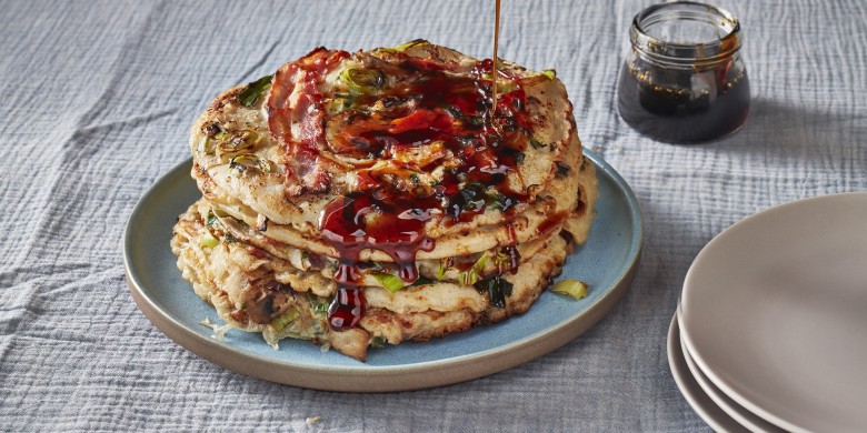 Hollandse groentepannenkoeken met spek en stroop
