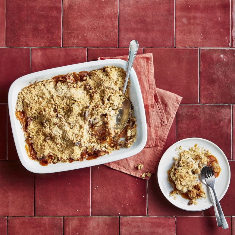 Appel-karamelcrumble