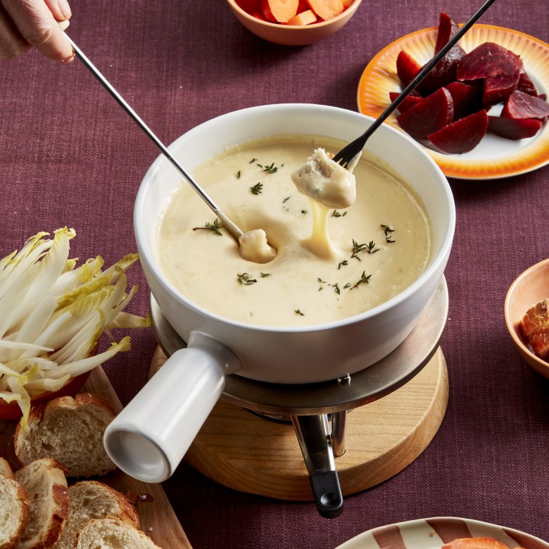 Kaasfondue met winterbok en tijm
