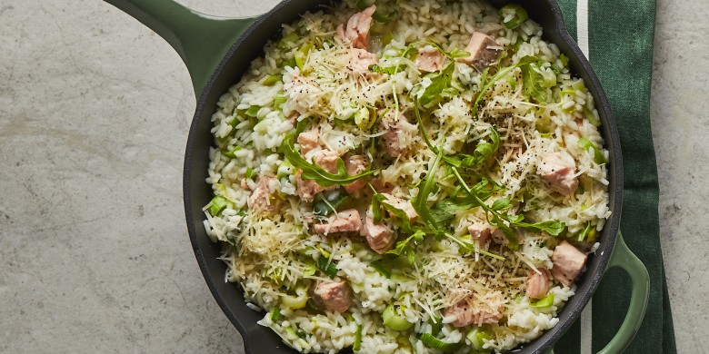 Preirisotto met zalm