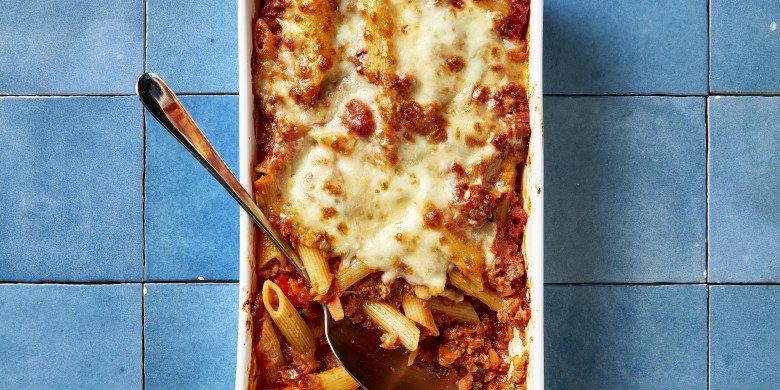 Pasta bolognese uit de oven 