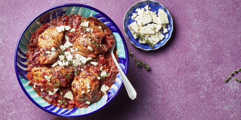 Stifado met kip (Griekse stoofschotel)